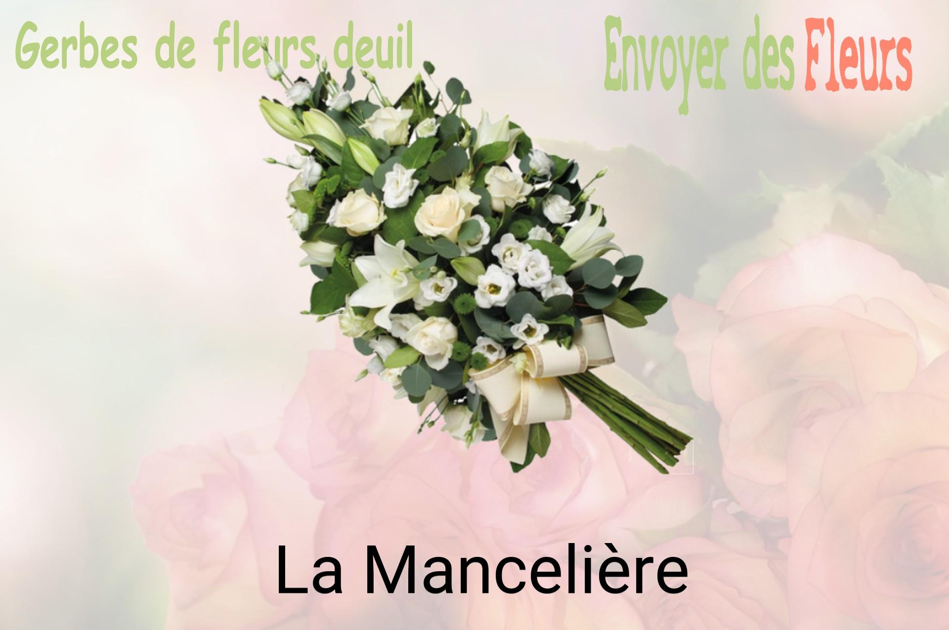 Gerbe de fleurs de deuil livrée à La Mancelière